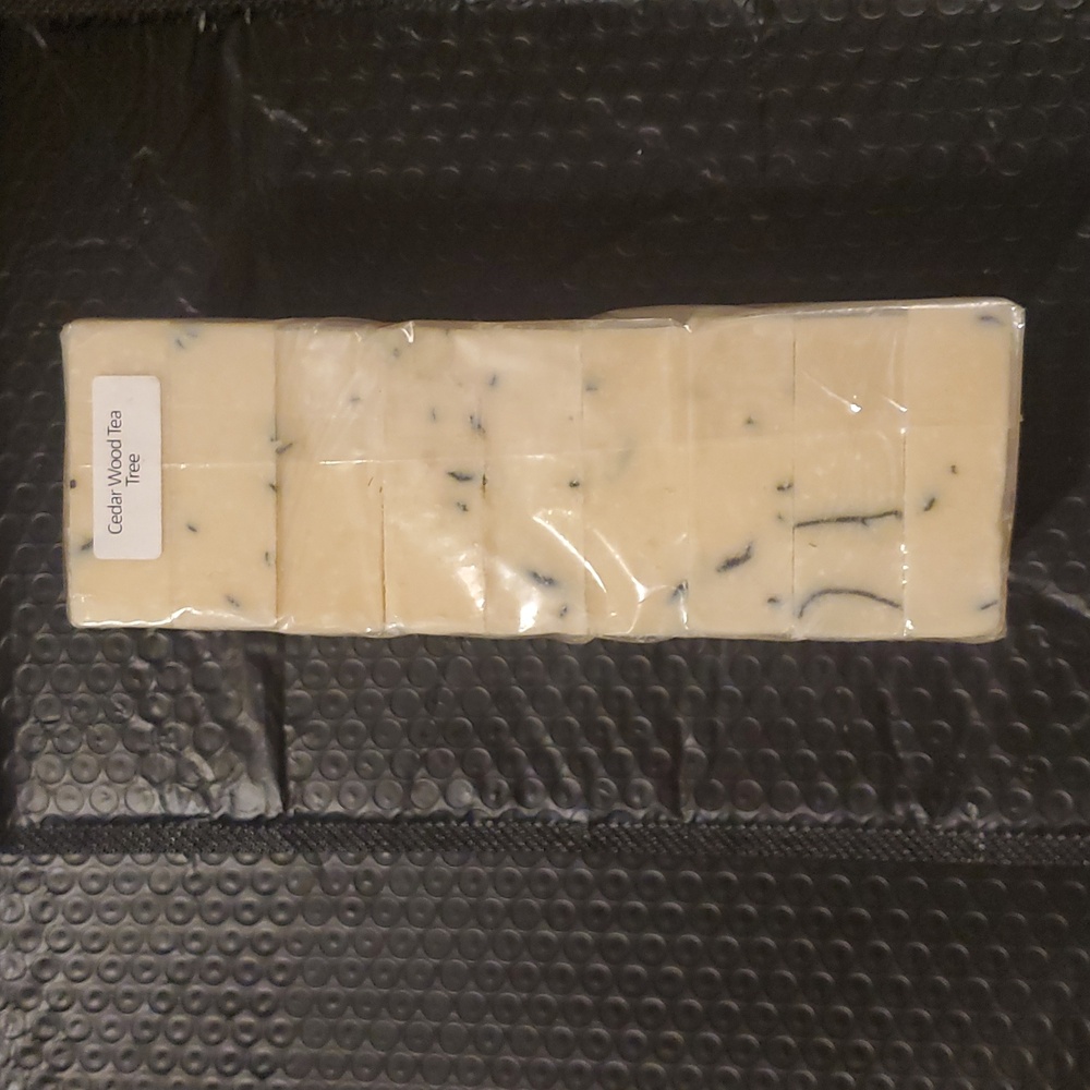 9 Natural Shea Olive Oil Soap Bars - CEDARWOOD TEA TREE 3.5lbs
